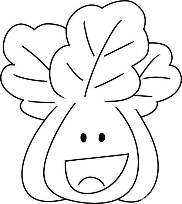 大白菜 简笔画 大白菜简笔画图片带颜色