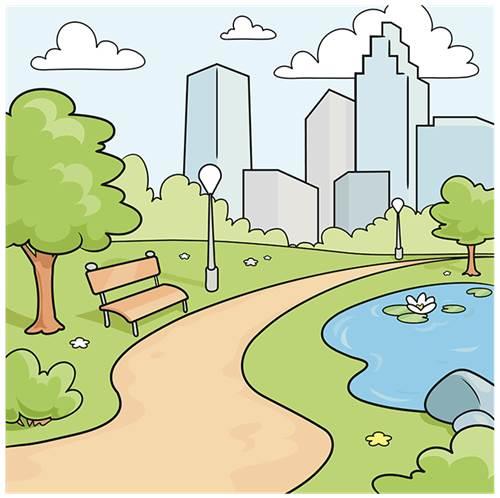 公园简笔画 公园简笔画简单又漂亮