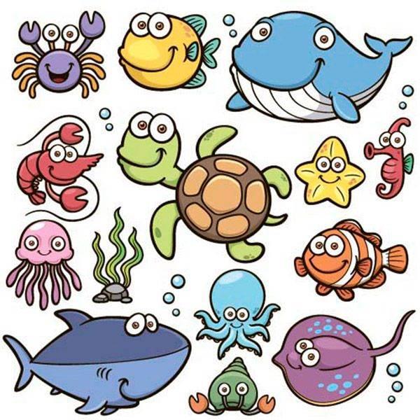 海洋世界简笔画 海洋世界简笔画带颜色