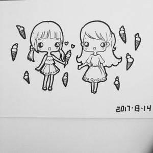 如何画闺密简笔画教程 如何画闺密简笔画图片