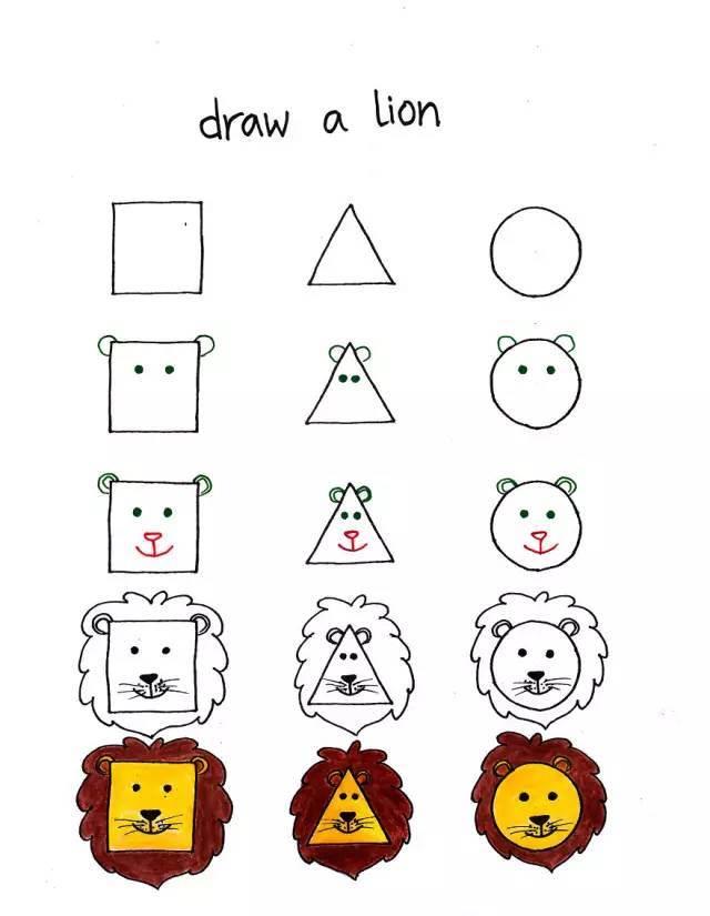 方形简笔画图片大全 方形简笔画图片大全动物