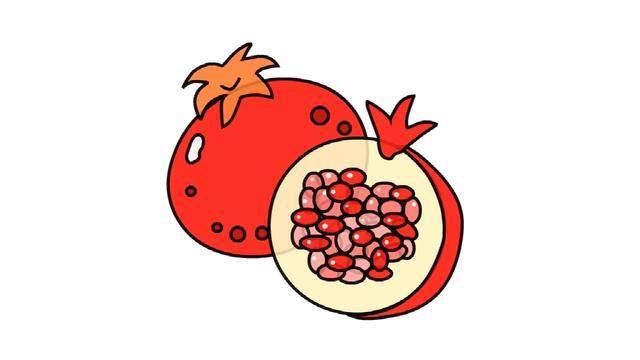 石榴简笔画 石榴简笔画图片大全大图