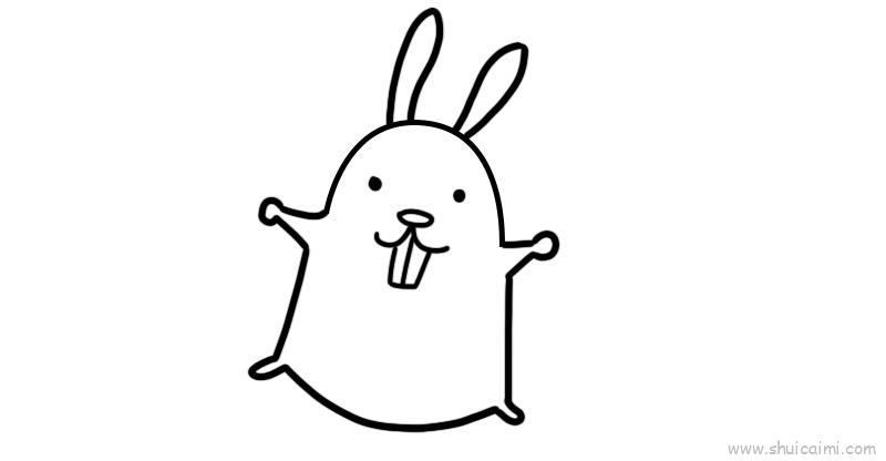 小白兔儿童画怎么画 小白兔简笔画图片