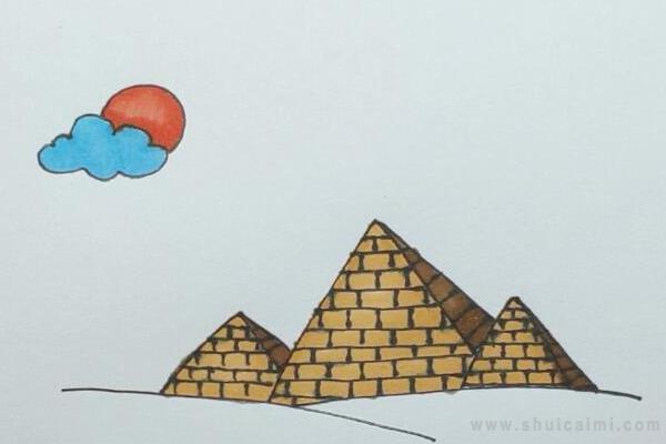 金字塔简笔画怎么画 金字塔简笔画画法