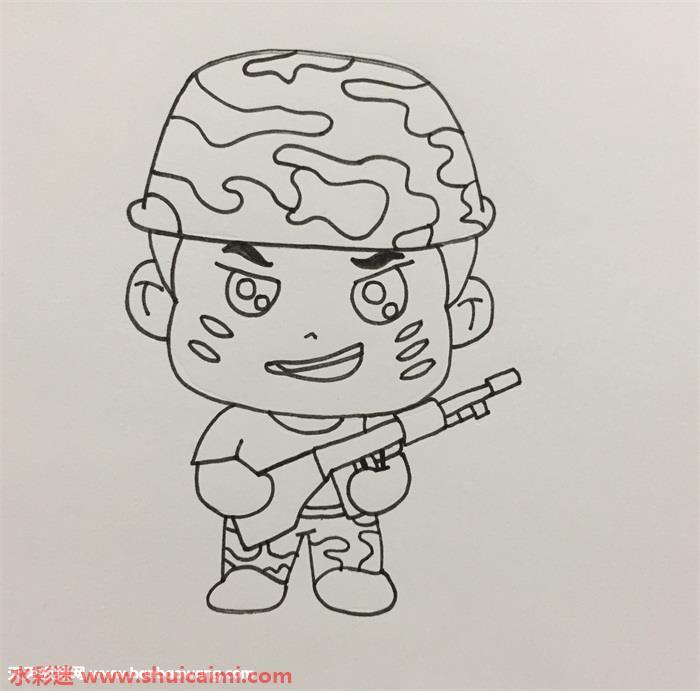特种兵怎么画 特种兵简笔画步骤图