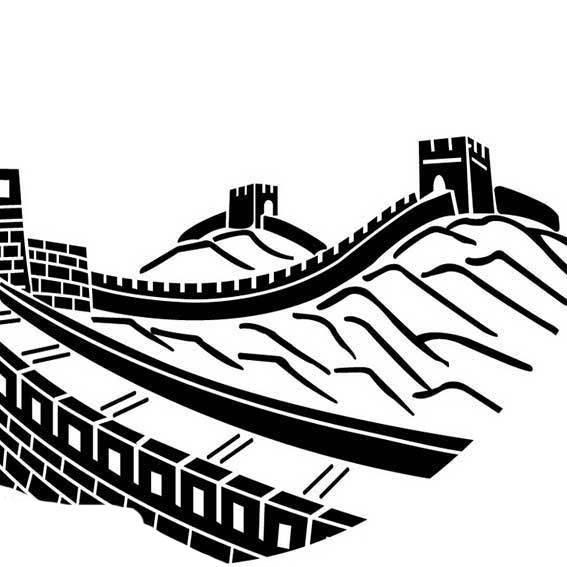 万里长城简笔画 万里长城简笔画图片