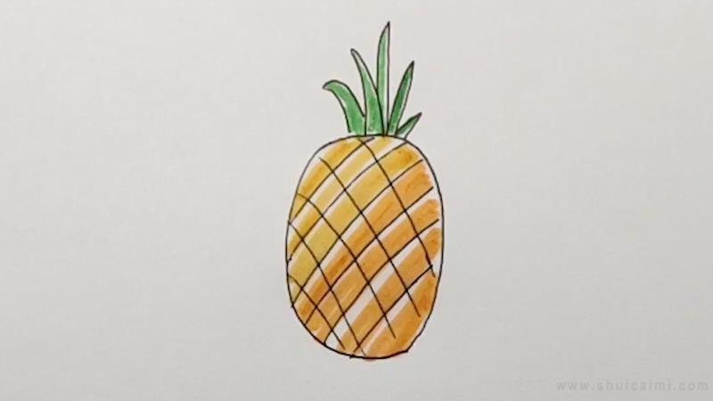 菠萝简笔画怎么画 菠萝简笔画画法