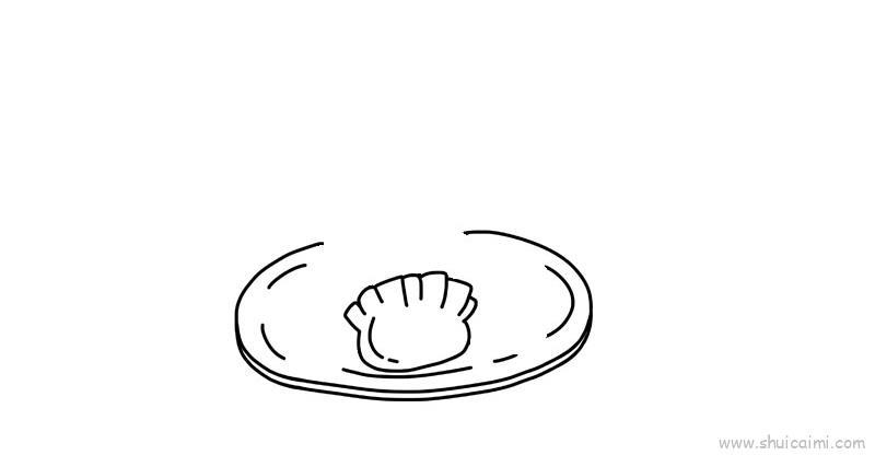 吃饺子儿童画怎么画 吃饺子简笔画图片大全
