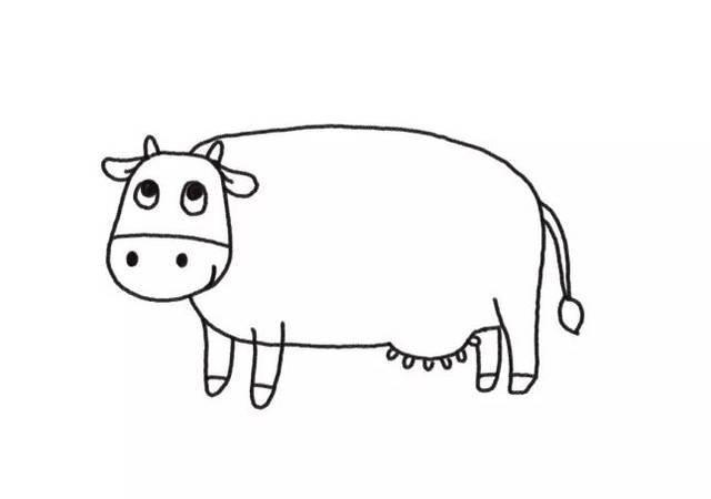 奶牛的简笔画图片大全 奶牛的简笔画图片大全彩色