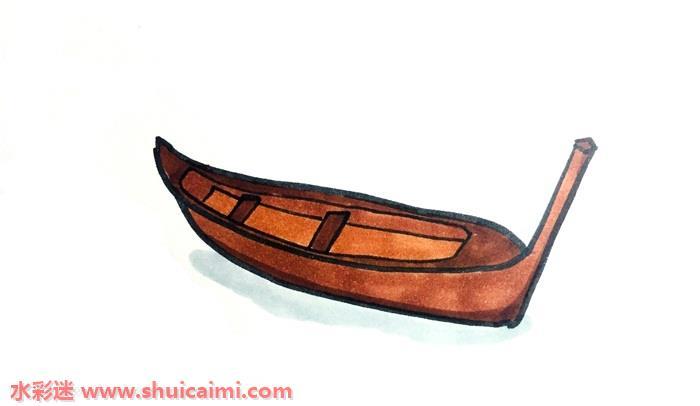 独木舟怎么画 独木舟简笔画简单彩色