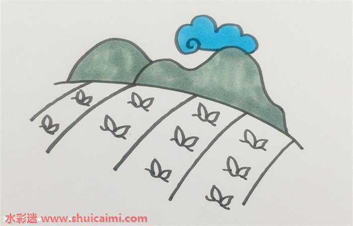 田野怎么画 田野简笔画简单又漂亮彩色