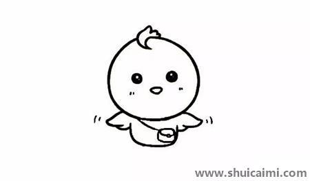 可爱的小鸡儿童简笔画