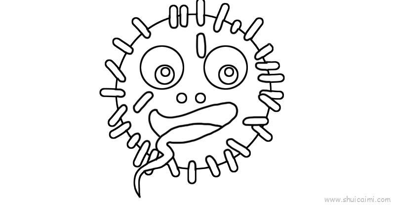 冠状病毒儿童画怎么画 冠状病毒简笔画图片大全
