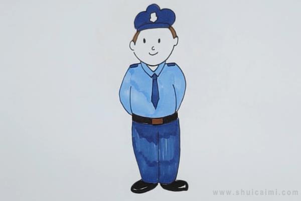 警察简笔画怎么画 警察简笔画图片