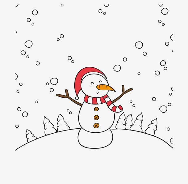 雪人简笔画图片大全 雪人简笔画图片大全带颜色
