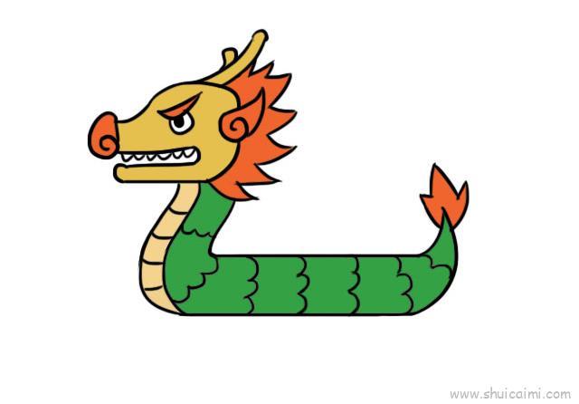 龙舟儿童画怎么画 龙舟简笔画简单