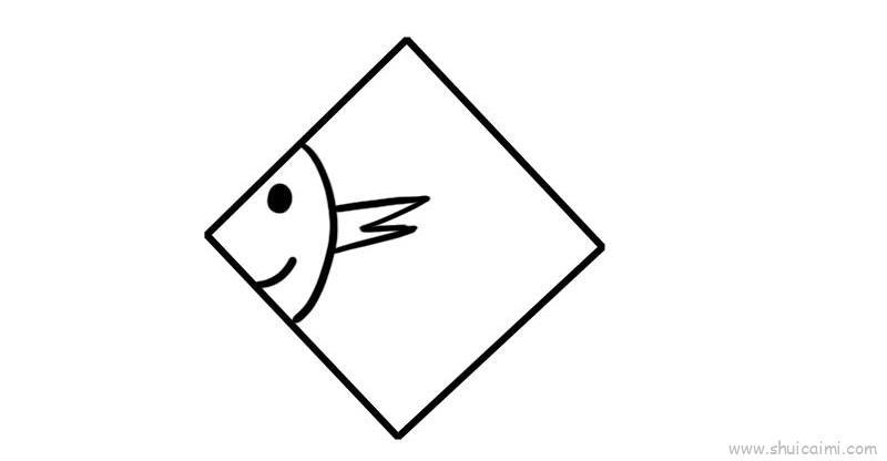 菱形画鱼儿童画怎么画 菱形画鱼简笔画画法