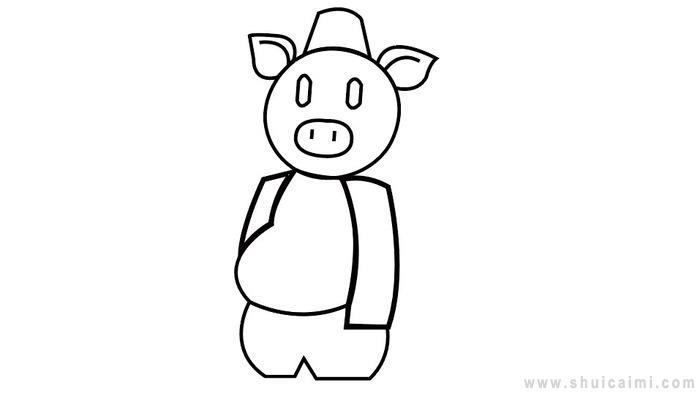 猪八戒简笔画怎么画 猪八戒简笔画画法