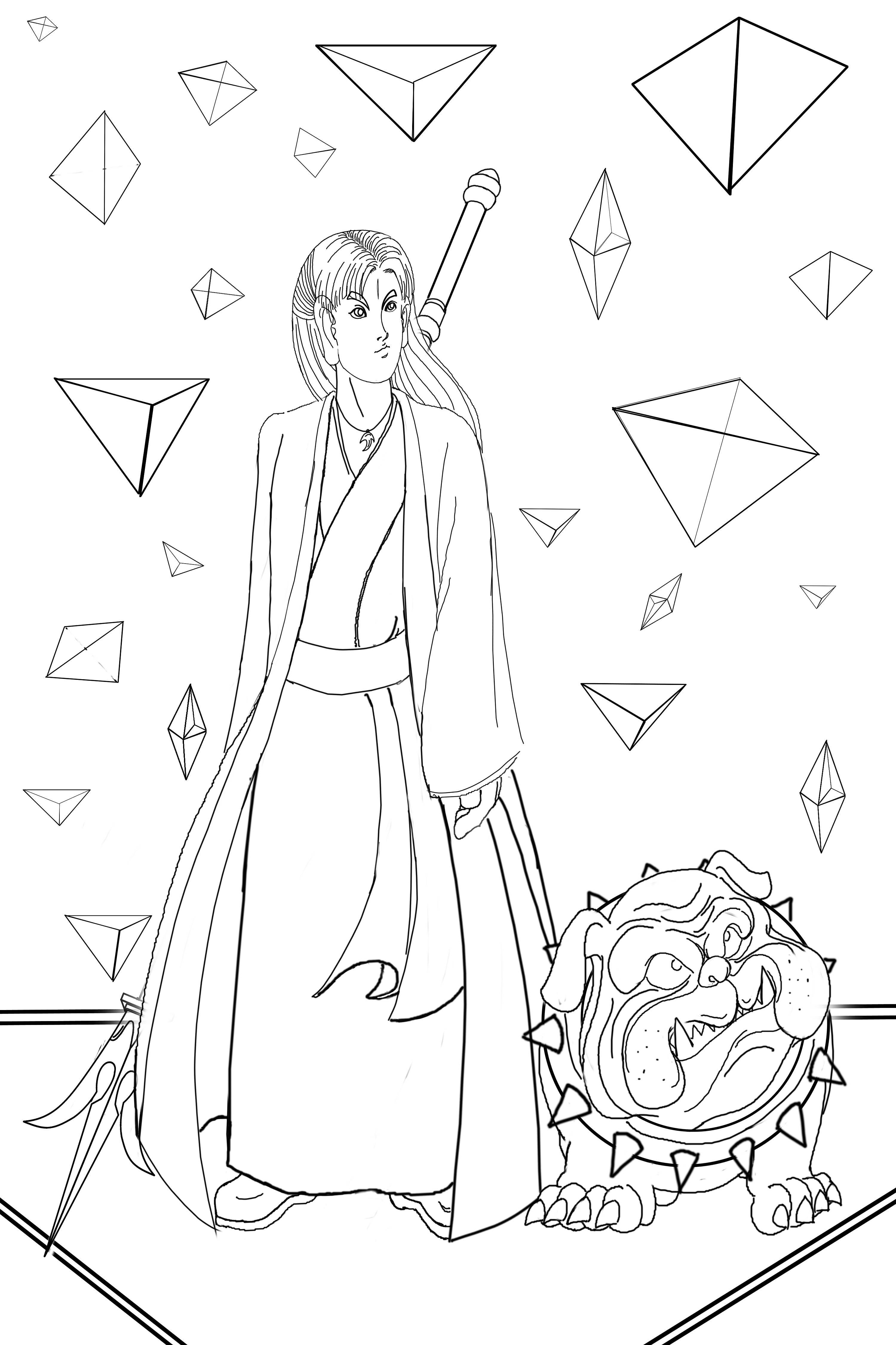 二郎神帅气简笔画 二郎神简笔画大全