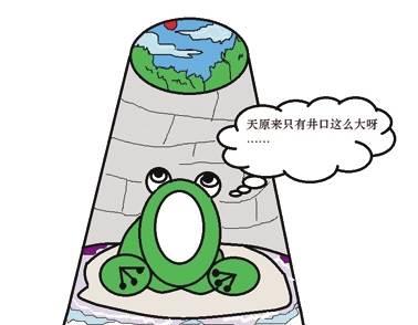 坐井观天简笔画 坐井观天简笔画四连图