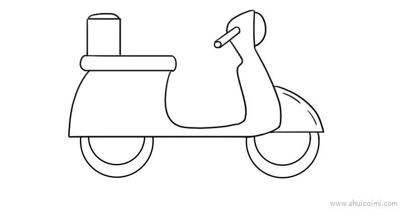 摩托车教程儿童画怎么画 摩托车教程简笔画图片