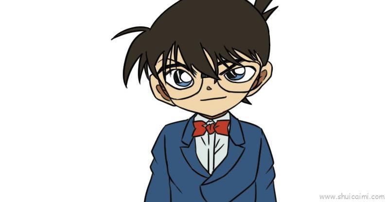 名侦探柯南儿童画怎么画 名侦探柯南简笔画图片大全