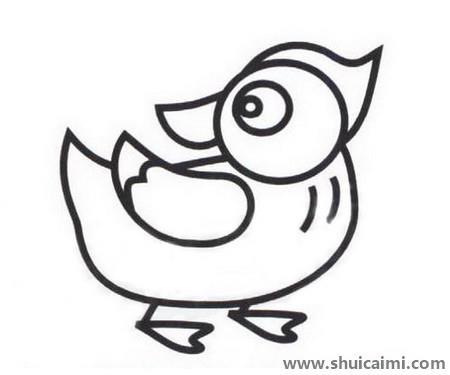 儿童简笔画鸳鸯步骤教程