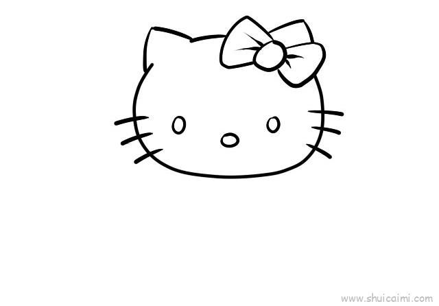 哈喽kitty儿童画怎么画 哈喽kitty简笔画顺序