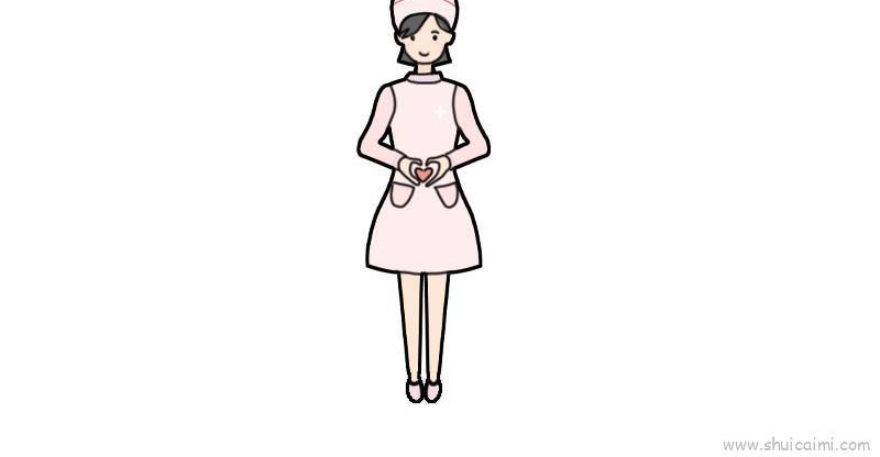 白衣天使加油儿童画怎么画 白衣天使加油简笔画步骤教程