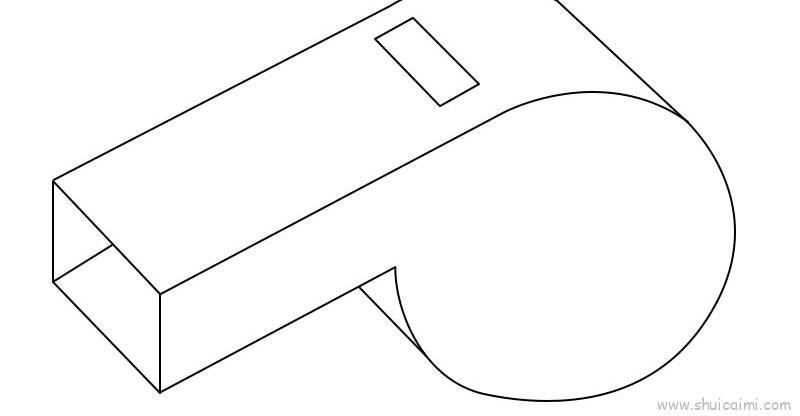 哨子儿童画怎么画 哨子简笔画顺序