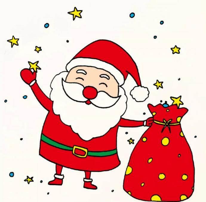 圣诞老人简笔画 圣诞老人简笔画可爱