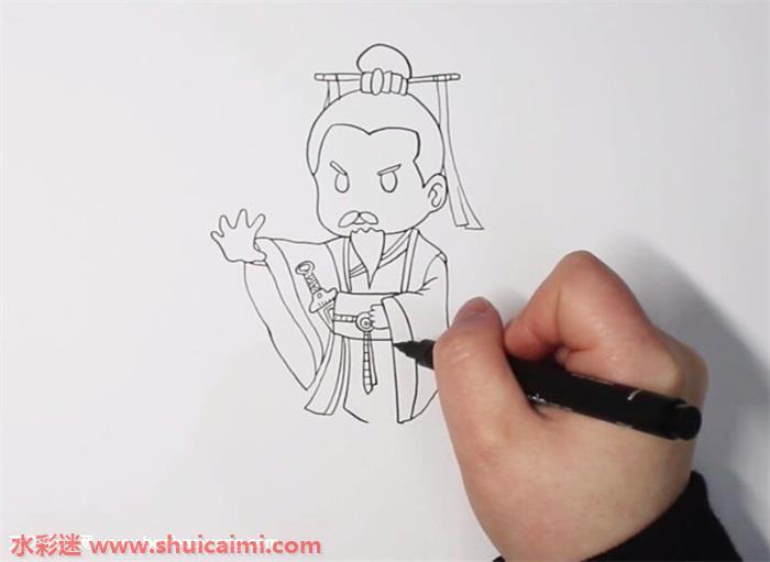 刘备怎么画 刘备简笔画画法