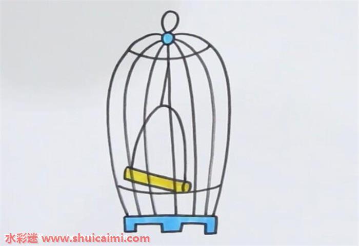 鸟笼子怎么画 鸟笼子简笔画彩色