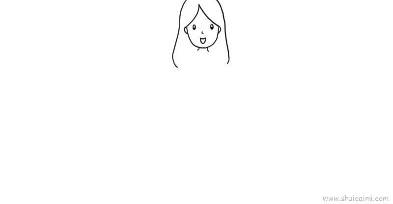 披头发儿童画怎么画 披头发简笔画图片