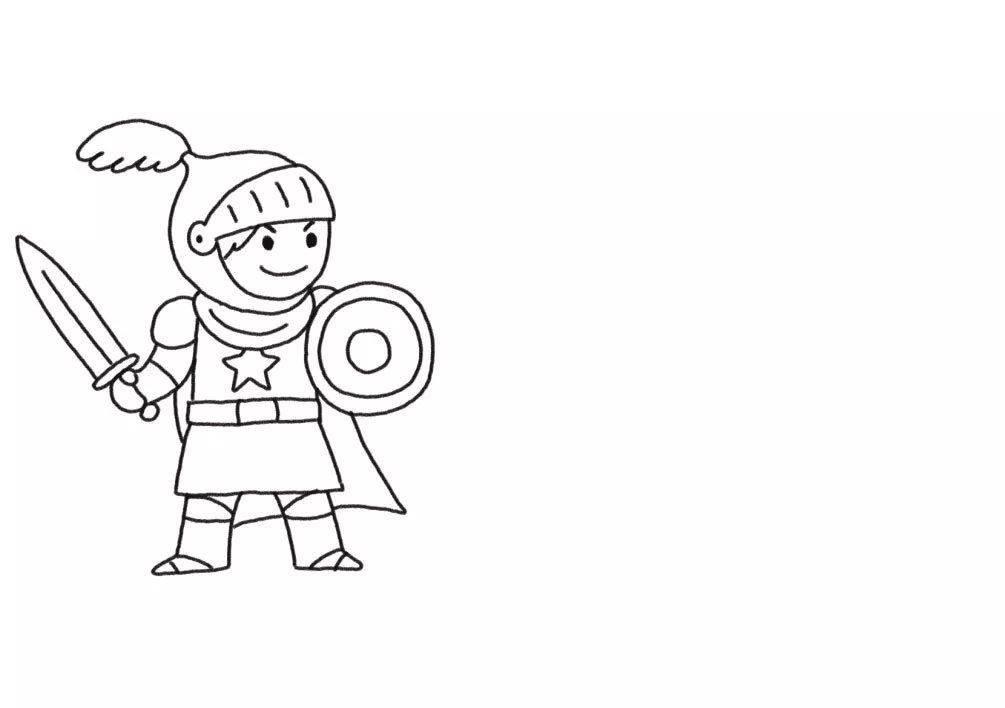 士兵简笔画 古代士兵简笔画图片