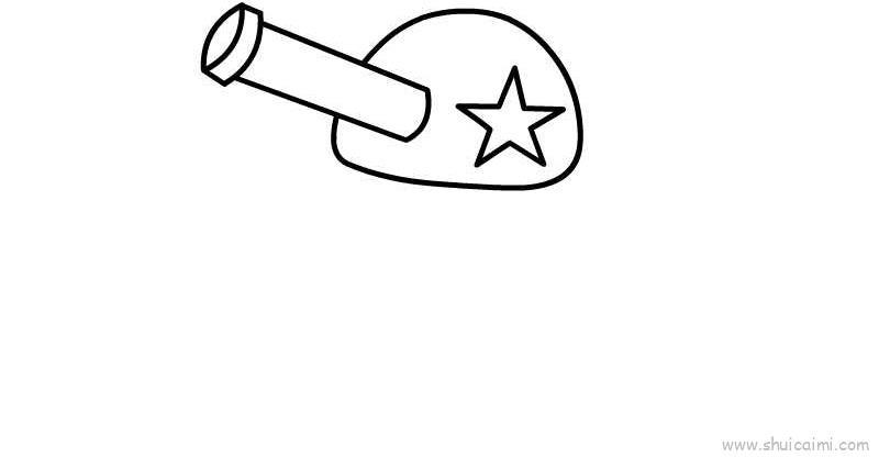 坦克儿童画怎么画 坦克简笔画图片