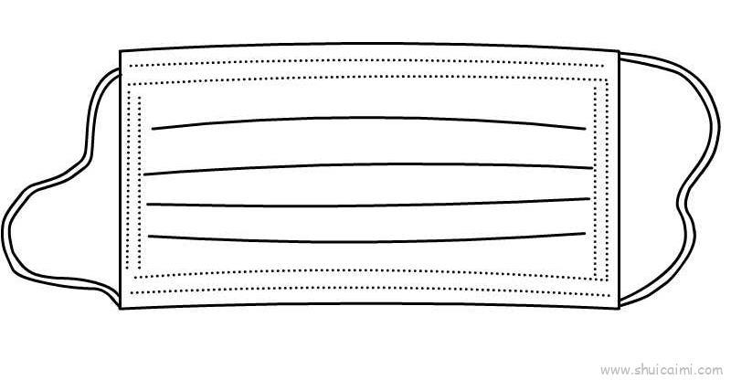 口罩彩色儿童画怎么画 口罩彩色简笔画画法