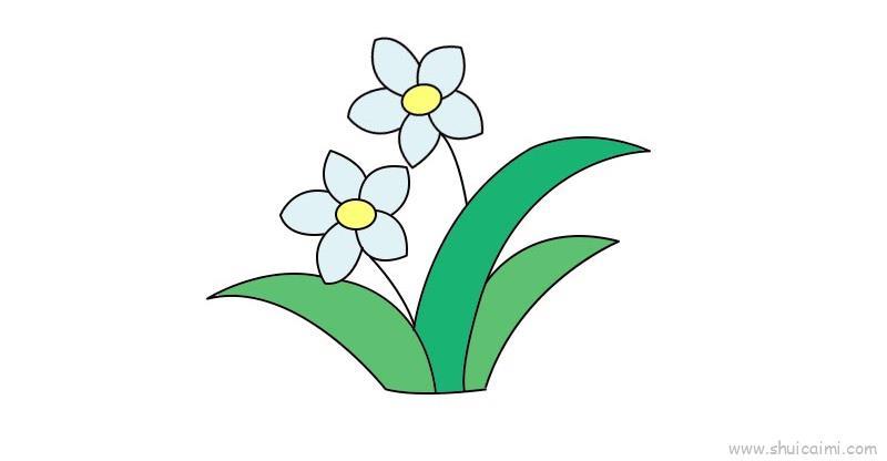水仙花儿童画怎么画 水仙花简笔画好看