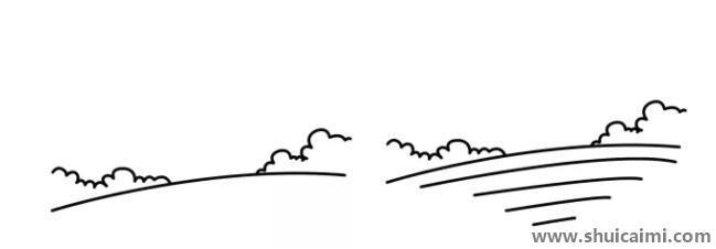 麦田儿童简笔画