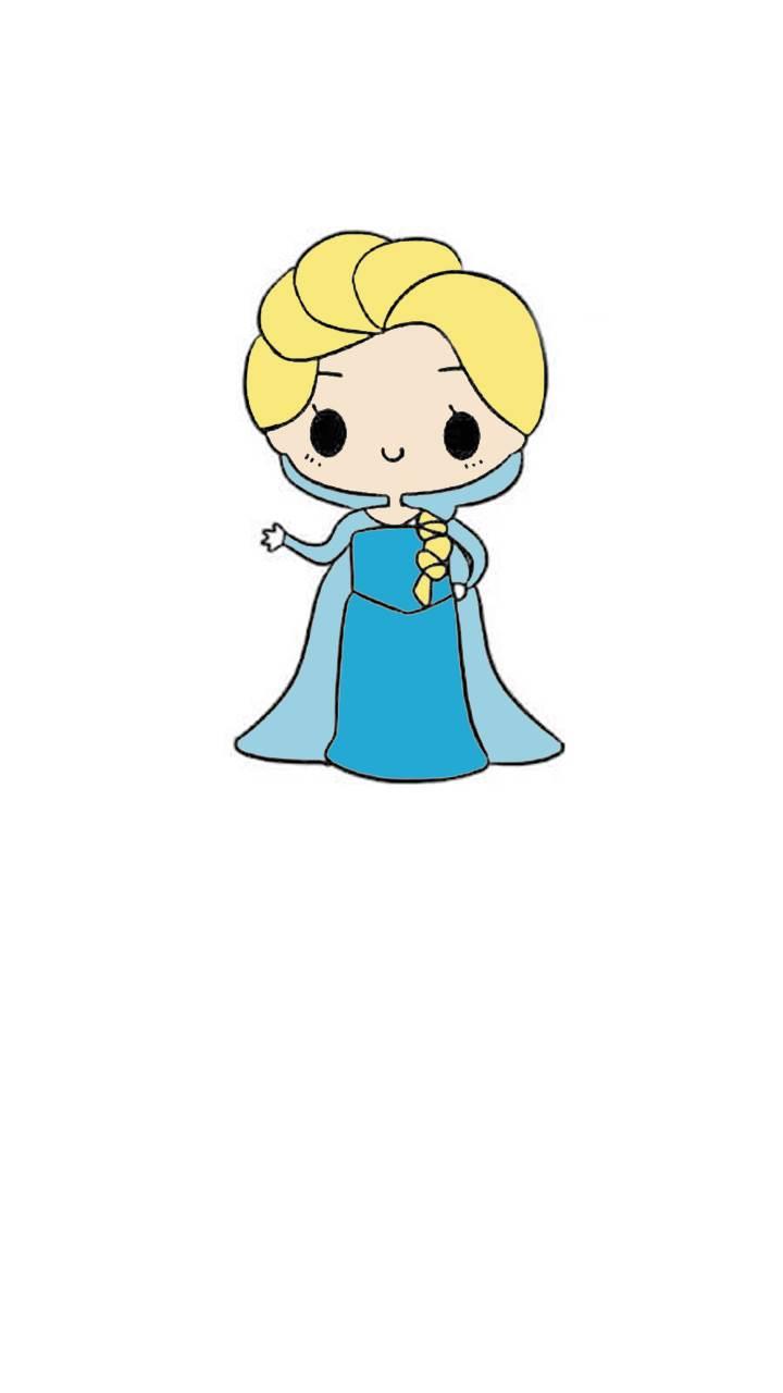 艾莎公主简笔画 艾莎公主简笔画彩色