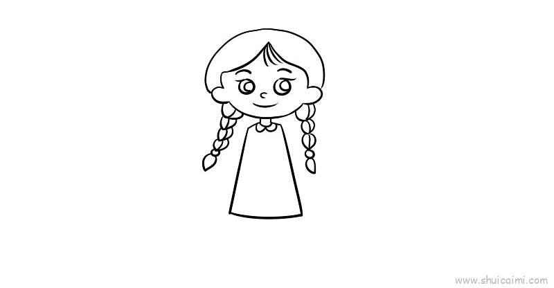女孩,女孩儿童画怎么画 女孩,女孩简笔画顺序