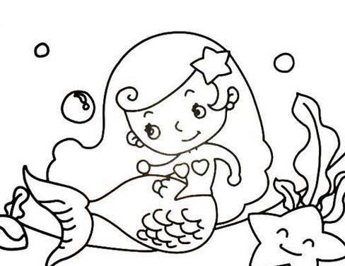 简笔画美人鱼 简笔画美人鱼儿童画