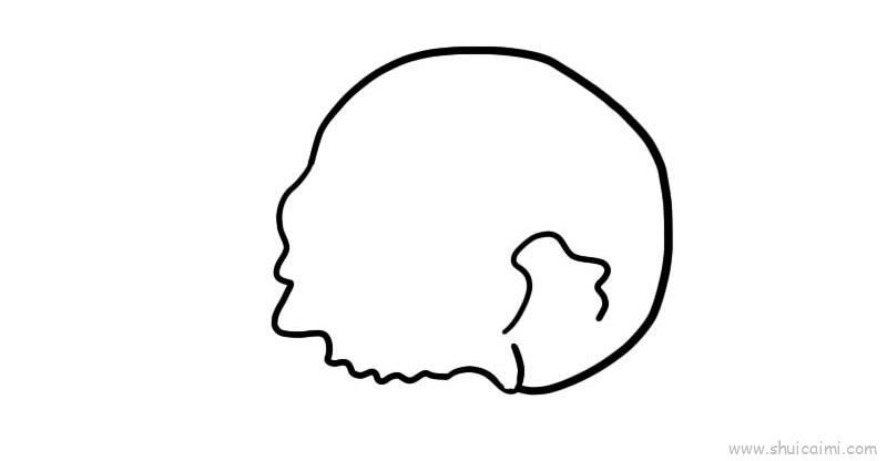 骷髅头儿童画怎么画 骷髅头简笔画图片大全