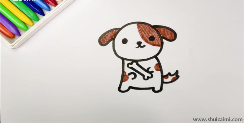 小狗儿童简笔画怎么画 小狗儿童画步骤