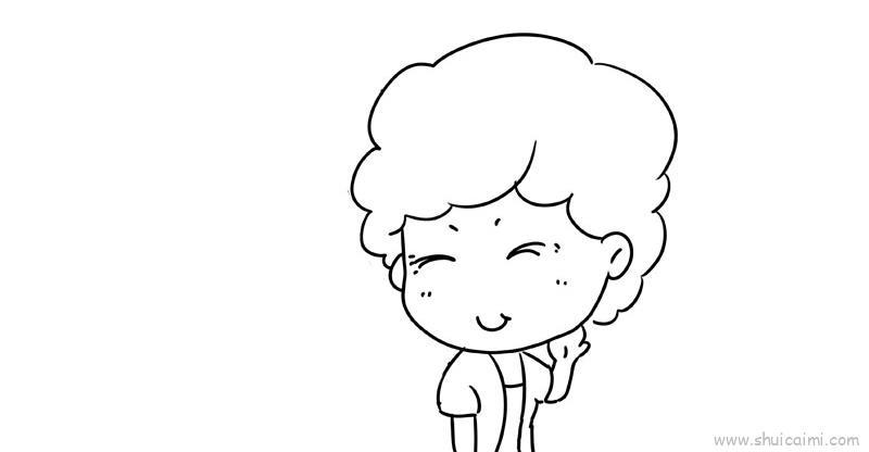 给妈妈捶背儿童画怎么画 给妈妈捶背简笔画简单