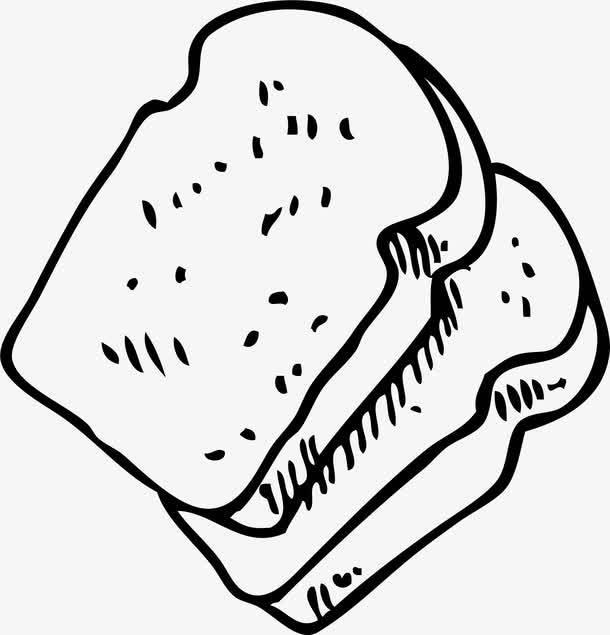 面包简笔画 面包简笔画彩色