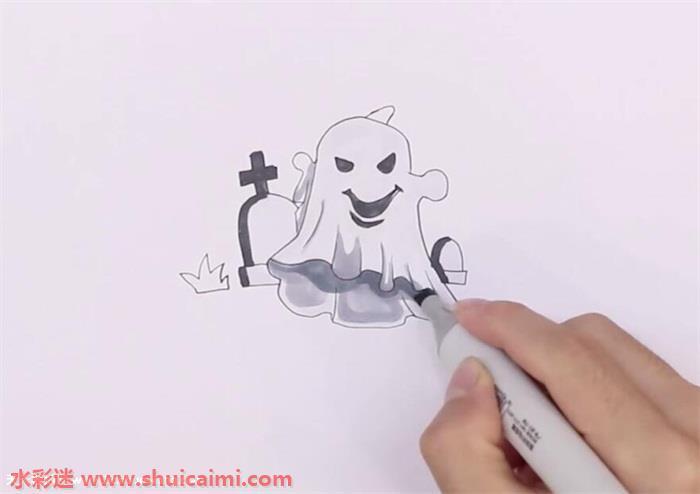 万圣节鬼怎么画 万圣节鬼简笔画图片带颜色