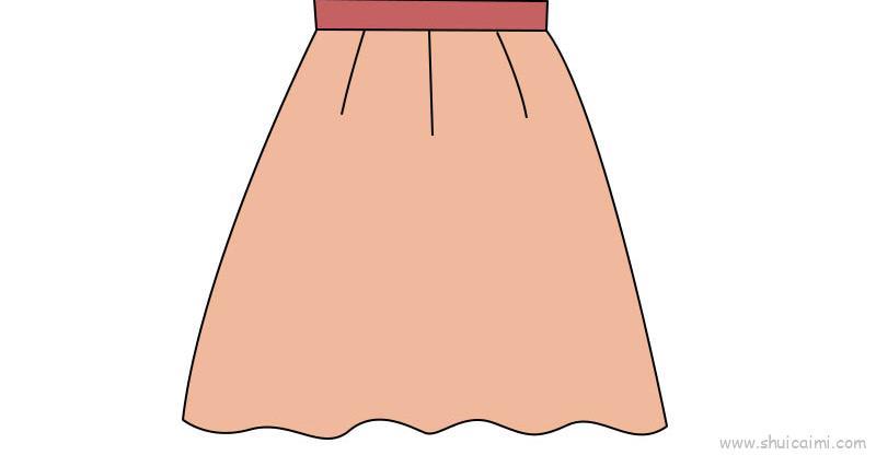 短裙儿童画怎么画 短裙简笔画步骤