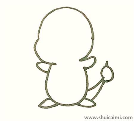 神奇宝贝小火龙儿童简笔画