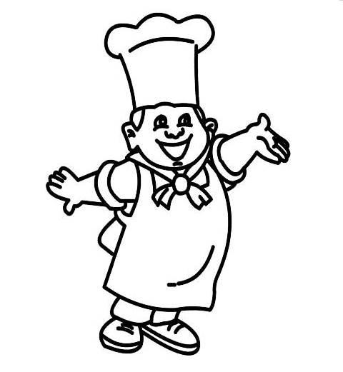 厨师简笔画图片大全 厨师简笔画图片大全颜色可爱